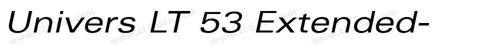 Univers LT 53 Extended字体转换